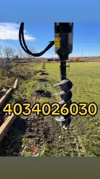  Post holes  / Day 1 Landscaping services Calgary