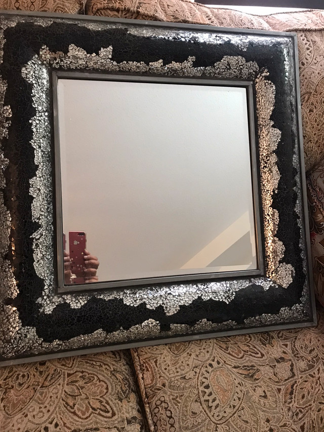 Decorative wall mirror with mirror cut frame moving sale in Home Décor & Accents in Mississauga / Peel Region - Image 2