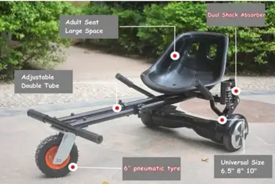Toytexx Hoverboard Kart ( hoverboard not included), View more