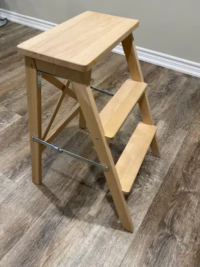 Wooden step stools from Ikea. Near new condition. 63cm tall. Solid wood. Priced each. 4 available