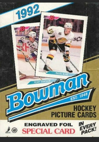 92-93 BOWMAN … 442 card set with GOLD FOILS = $350 … BOX = $500