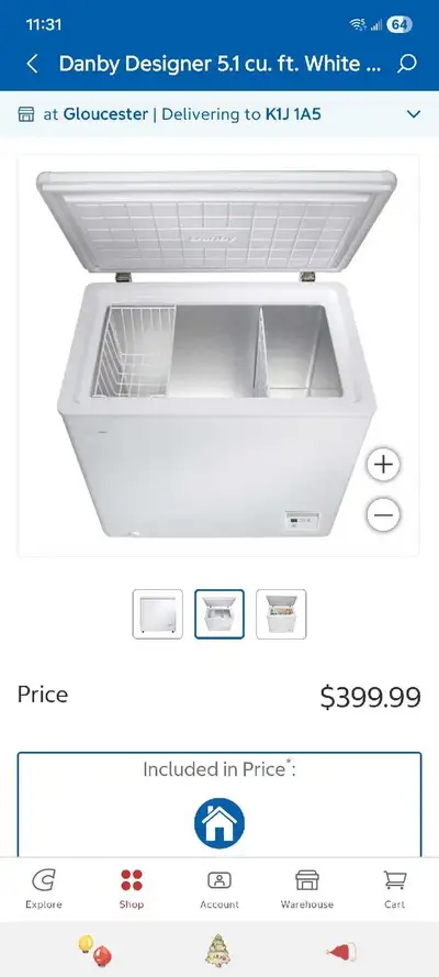 Danby 5.1cu Freezer, View more