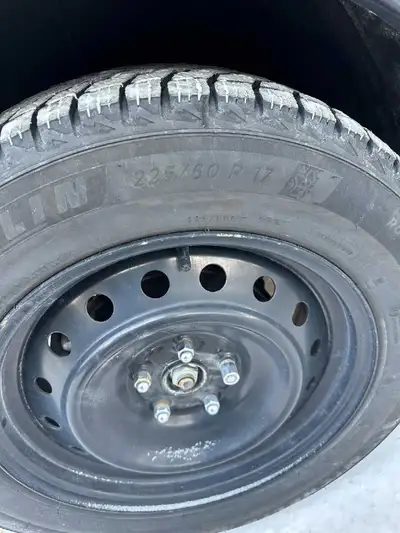 Set of four X-Ice snow size 225/60 R 17 from Subaru Crosstrek. Lightly used less than 2 seasons, les...