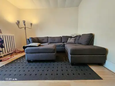 L Shaped Sectional Couch/Sofa with Ottoman, View more