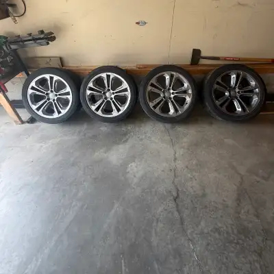 OEM Audi 19" Wheels & Continental Tires – Set of 4 Genuine OEM Audi alloy wheels with Continental ti...