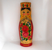 Vintage Rodnik Matryoshka Bottle Holder Nesting Doll Folk Art
