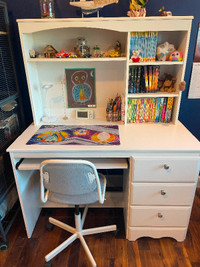 White desk with kids chair