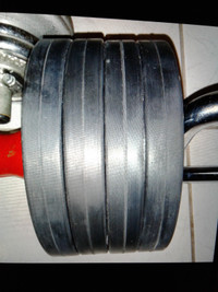 4x 7.5 pounds rubber coated metal weights $30 total 