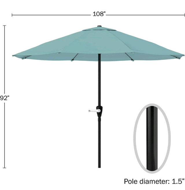 Pure Garden 9ft patio umbrella  in Patio & Garden Furniture in Windsor Region - Image 3