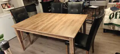 7-Piece Dining Set Table, 4 Chairs, High-Back Bench, & Leaf, View more