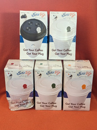 Five colors of plugs for coffee cups - 400 per box