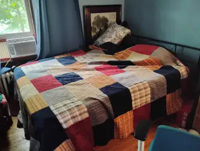 Queen bed and mattress, View more