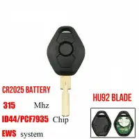 BMW Key - 315MHZ Remote Key ID44 Chip HU58 Blade