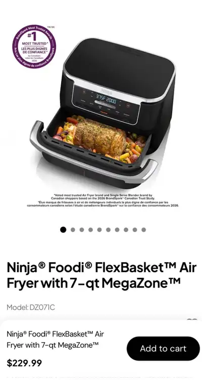  Ninja Foodi FlexBasket Air Fryer – BRAND NEW OPEN BOX – $155, View more