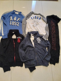 Abercrombie 4 hoodies & 1 sweatpant, Size: L (13-14)