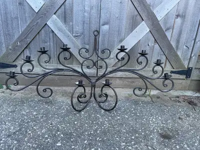 Vintage Huge wrought iron wall candelabra  43 x 23 inches, View more