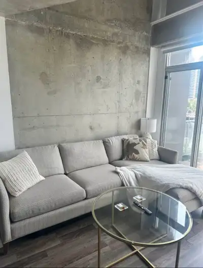 Crate and Barrel sectional. Right facing chaise. Purchased a few years ago for over $4000. Part of t...