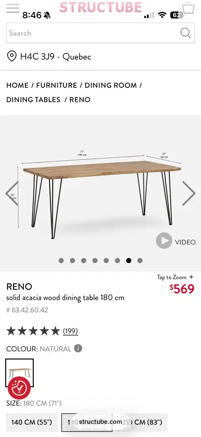 Structube Dining Table, View more