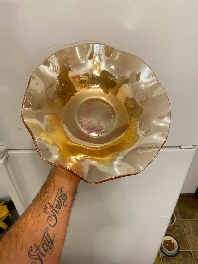 Vintage Carnival Glass Marigold Bowl ( RARE FIND!! )