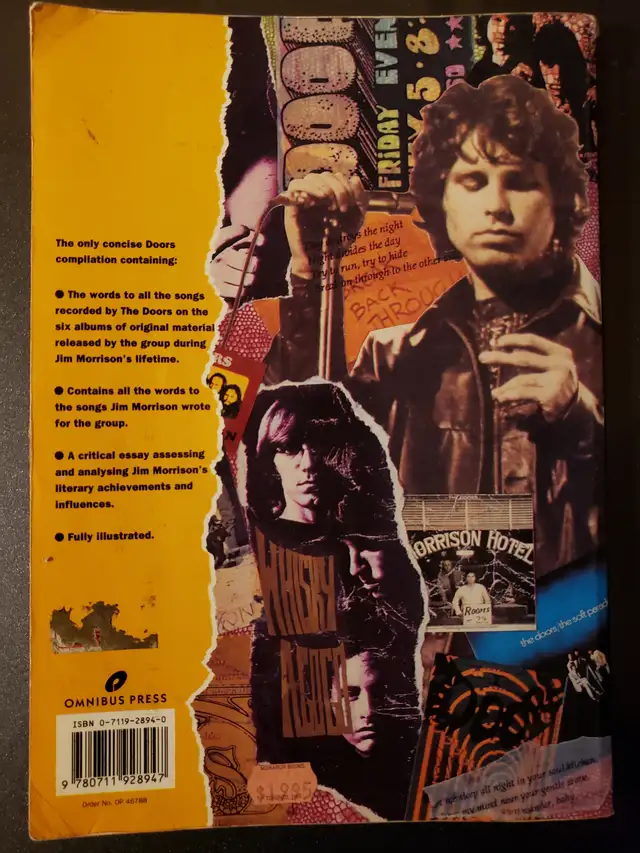 The Doors complete lyrics 1965- 1971 in Other in Mississauga / Peel Region - Image 4