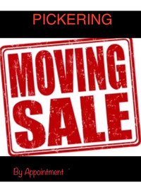 MOVING SALE IN PICKERING 