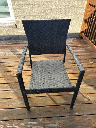 Outdoor Patio Set – Table + 6 Rattan Chairs + Umbrella, View more