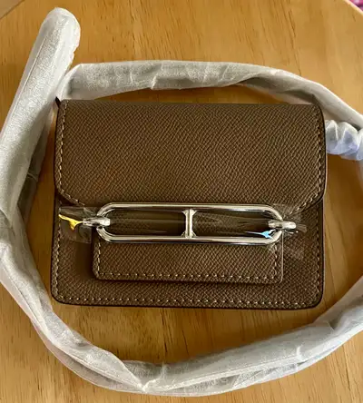 Brand New Leather Slim Wallet Crossbody Bag, View more