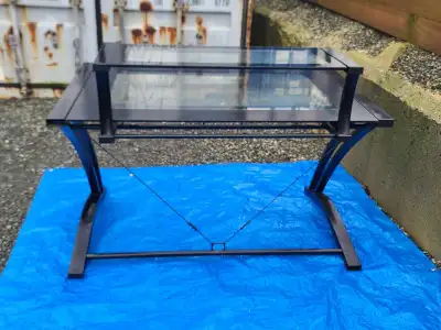 Black Glass Top Drafting Table, View more