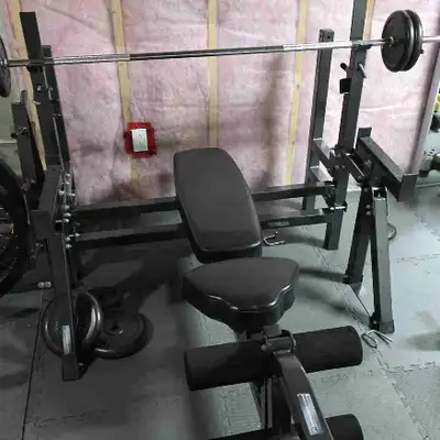 Barbell bench with bar, View more