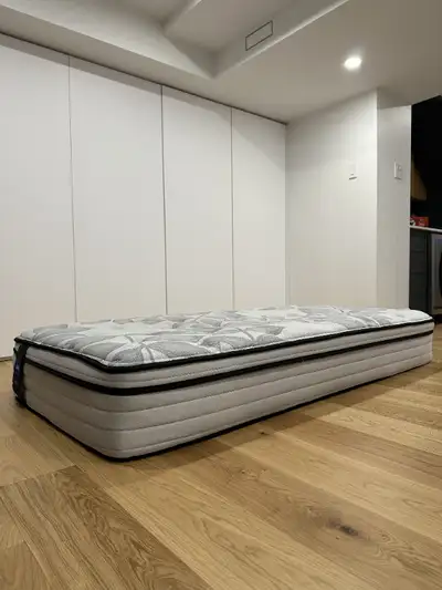 Brand spankin' new twin size mattress from Ashley. The brand is "Sealy Posturepedic". It sat around...