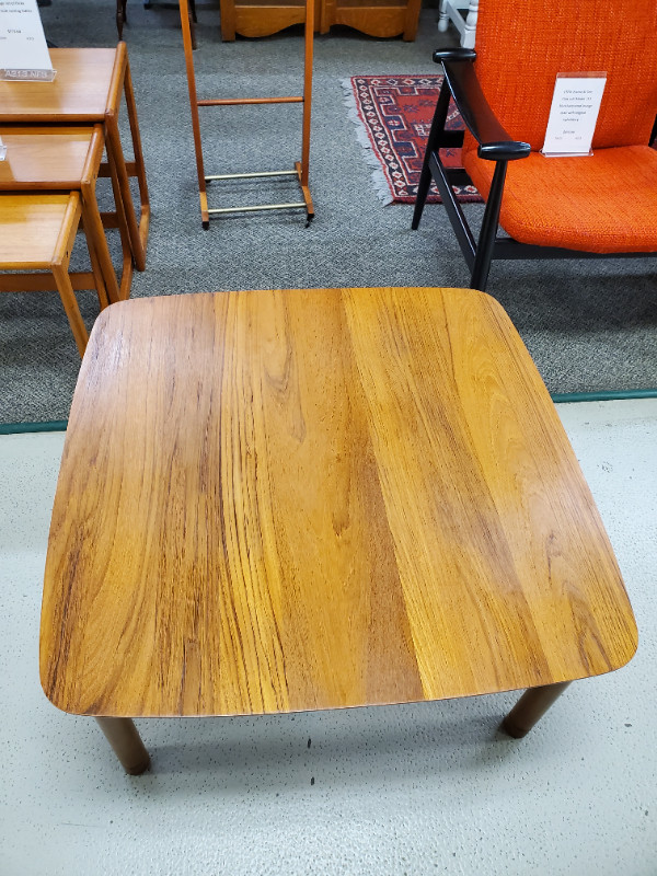 Mid Century Modern square teak coffee table (made in Canada) in Coffee Tables in Edmonton - Image 2