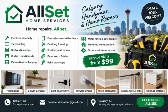 Calgary Handyman | Small Home Repairs & Installations | AllSet
