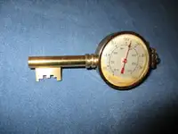 VINTAGE FRISY DESK TOP THERMOMETER-KEY SHAPED-MADE IN GERMANY!