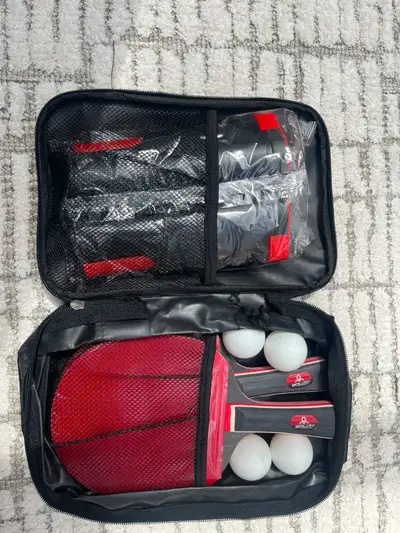 Table Tennis Racket and Ball with Mesh, View more