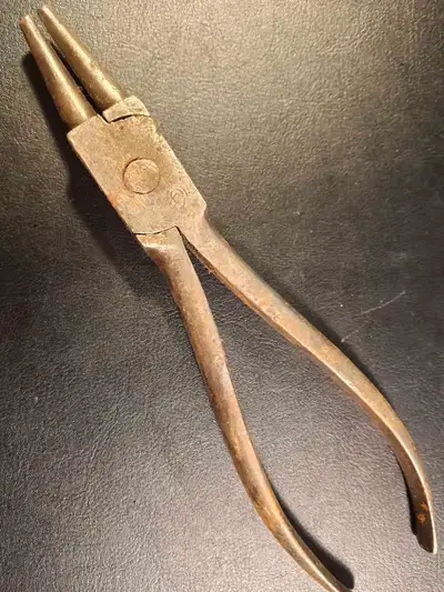 Vintage KM bent needle nose pliers, View more