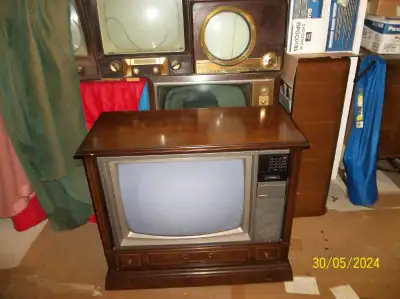 1983 Electrohome Blue Picture Tube Floor Model Television, View more