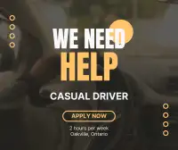 WANTED: Casual Driver, Part-Time, Oakville Glen Abbey