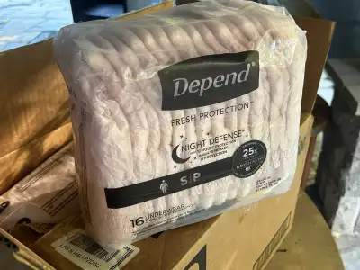 Depend Night Defense Underwear for Women – Small - Case of 64, View more