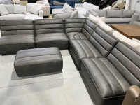 Top Grain Leather Modular Sectional - NEW