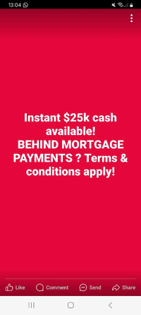 Instant $25k CASH available 