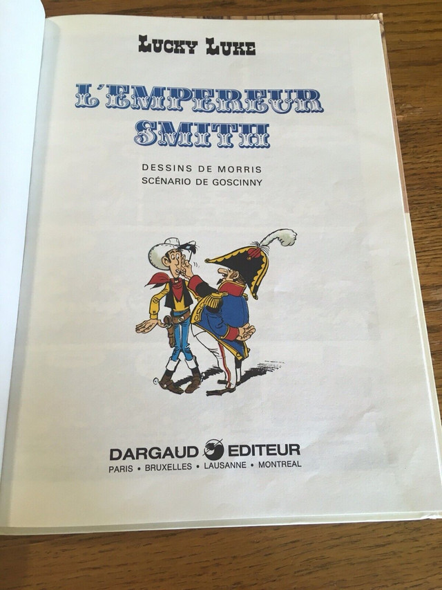 VTG LUCKY LUKE L'EMPEREUR SMITH 1976 ÉDITION ORIGINALE DARGAUD in Arts & Collectibles in Gatineau - Image 2