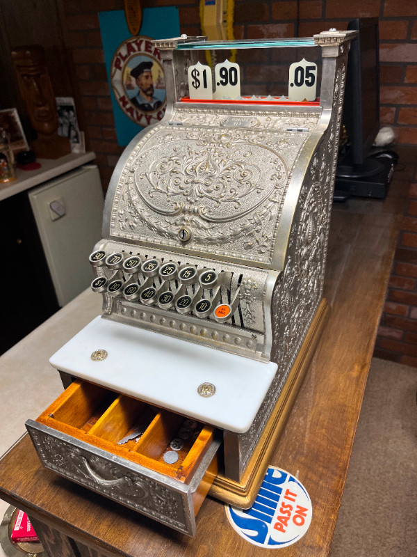 CASH REGISTER, N.C.R. SILVER PLATED BRASS CLASS 300 in Other in Kitchener / Waterloo - Image 2