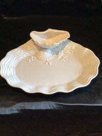 Fitz & Floyd Shell Serving Plate and Bowl