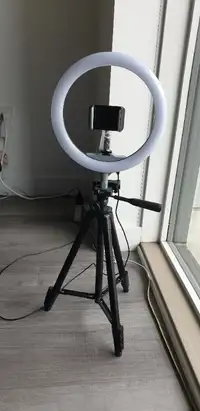 UBeesize 10" Selfie Ring Light with 50" Extendable Tripod