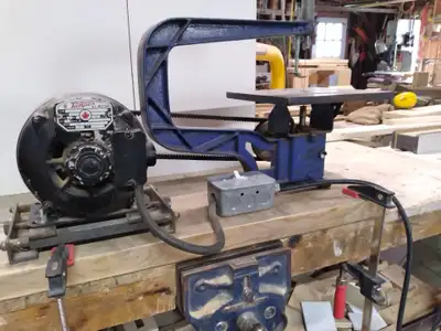 Scroll saw, don’t know much about it but it works quite well. Just clearing space. 40 obo cash only
