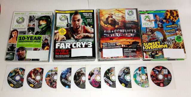 37 Official XBOX Gamer Magazines & 10 Demo Games in XBOX 360 in Winnipeg
