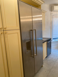 Thermador built-in 42” side-by-side fridge and freezer