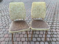 2 Vintage Mid Century Vinyl Kitchen Chairs by Style Craft