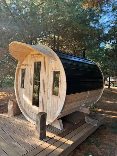 Brand new built to order barrel sauna’s Locally sourced cedar and crafted here locally. Barrel sauna...