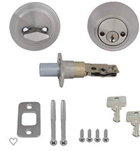 NEW-2 3/4 " Industrial Brushed Siver Keyed Bolt Lock